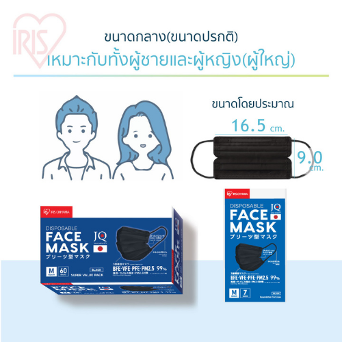 IRIS FaceMask NormalSizeBlack(__ZTHPN7MB01-(2)