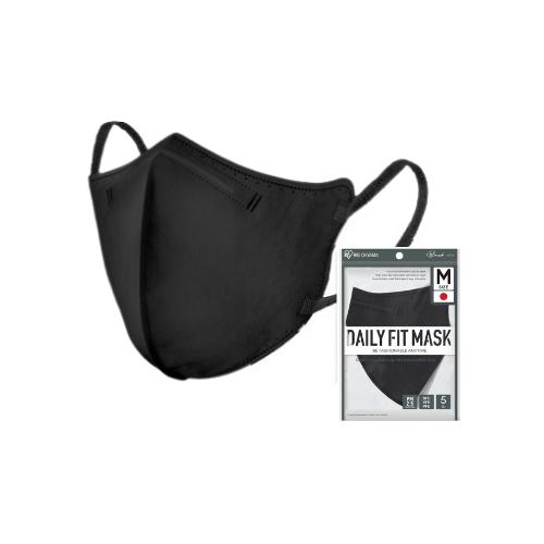 [ZRND5MB01] IRIS Daily Fit Mask-Black (5pc